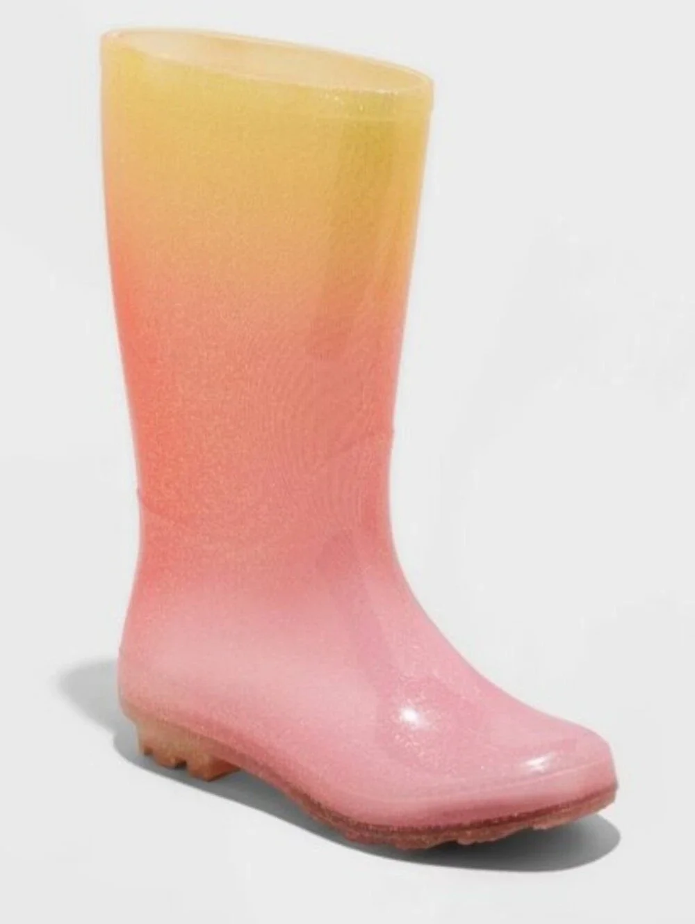 Cat & Jack  Ombre Pink to Yellow Cece Jelly Rain Boot Size 13